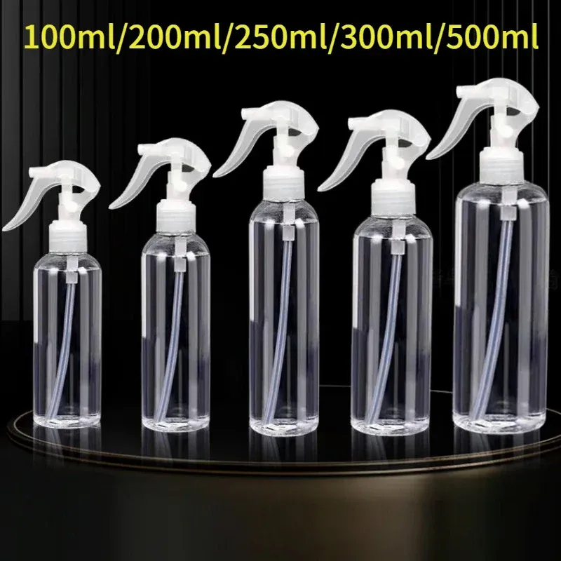 Flacon pulvérisateur vide en plastique (100 ml, 200 ml, 250 ml, 300 ml, 500 ml) avec pompe manuelle, idéal pour la désinfection à l'alcool et les déplacements - Image 1