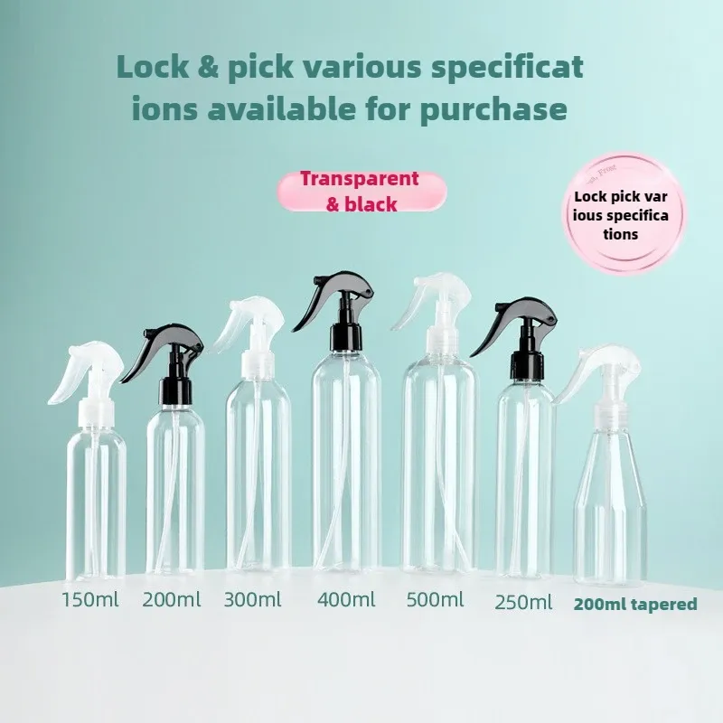 Flacon pulvérisateur vide en plastique (100 ml, 200 ml, 250 ml, 300 ml, 500 ml) avec pompe manuelle, idéal pour la désinfection à l'alcool et les déplacements 6