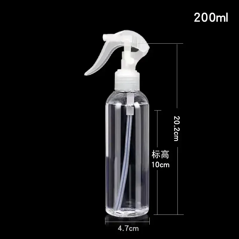 Flacon pulvérisateur vide en plastique (100 ml, 200 ml, 250 ml, 300 ml, 500 ml) avec pompe manuelle, idéal pour la désinfection à l'alcool et les déplacements 24