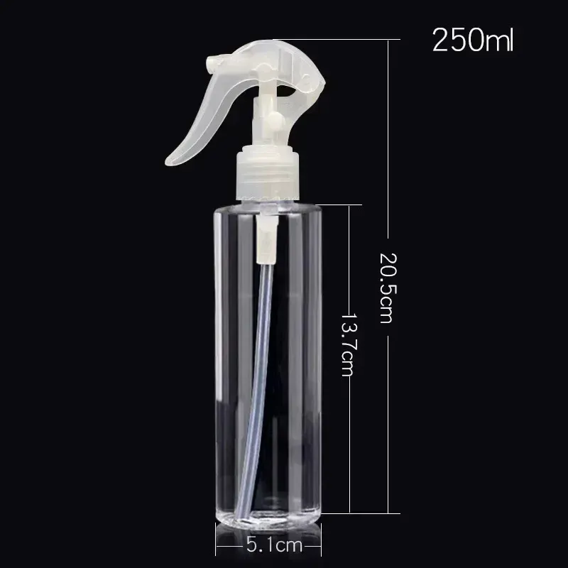 Flacon pulvérisateur vide en plastique (100 ml, 200 ml, 250 ml, 300 ml, 500 ml) avec pompe manuelle, idéal pour la désinfection à l'alcool et les déplacements 23