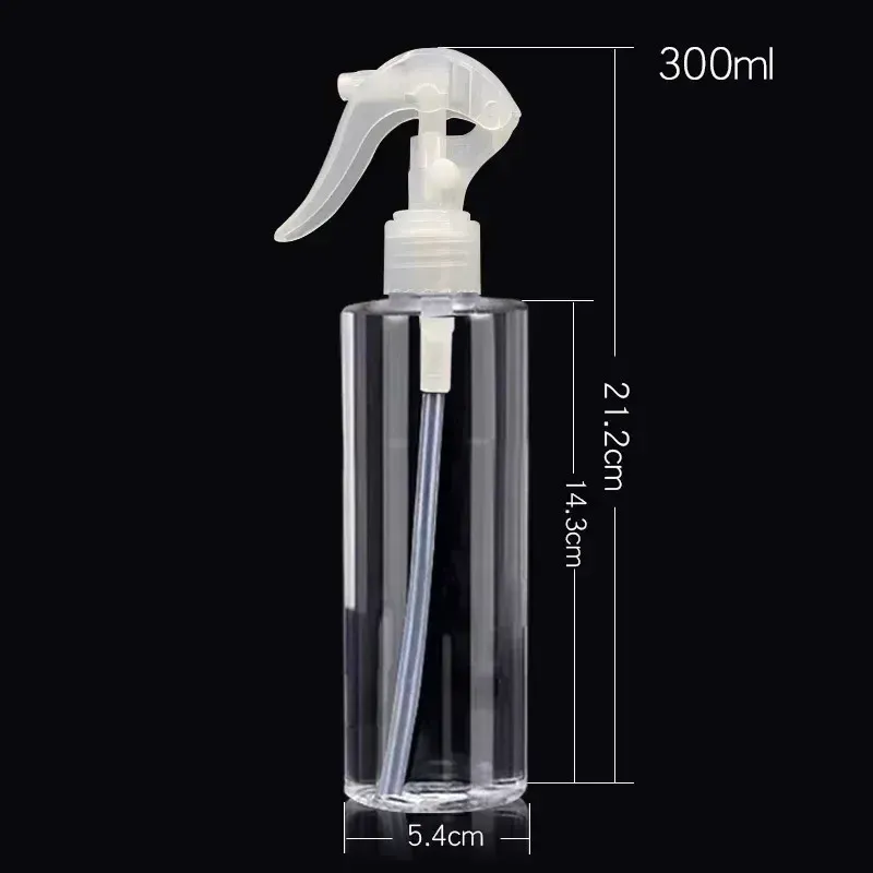 Flacon pulvérisateur vide en plastique (100 ml, 200 ml, 250 ml, 300 ml, 500 ml) avec pompe manuelle, idéal pour la désinfection à l'alcool et les déplacements 21