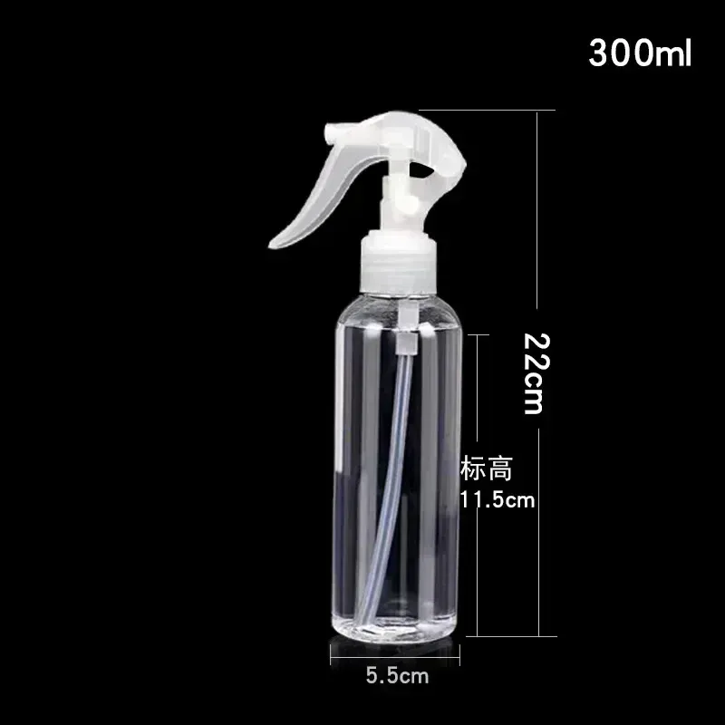 Flacon pulvérisateur vide en plastique (100 ml, 200 ml, 250 ml, 300 ml, 500 ml) avec pompe manuelle, idéal pour la désinfection à l'alcool et les déplacements 19