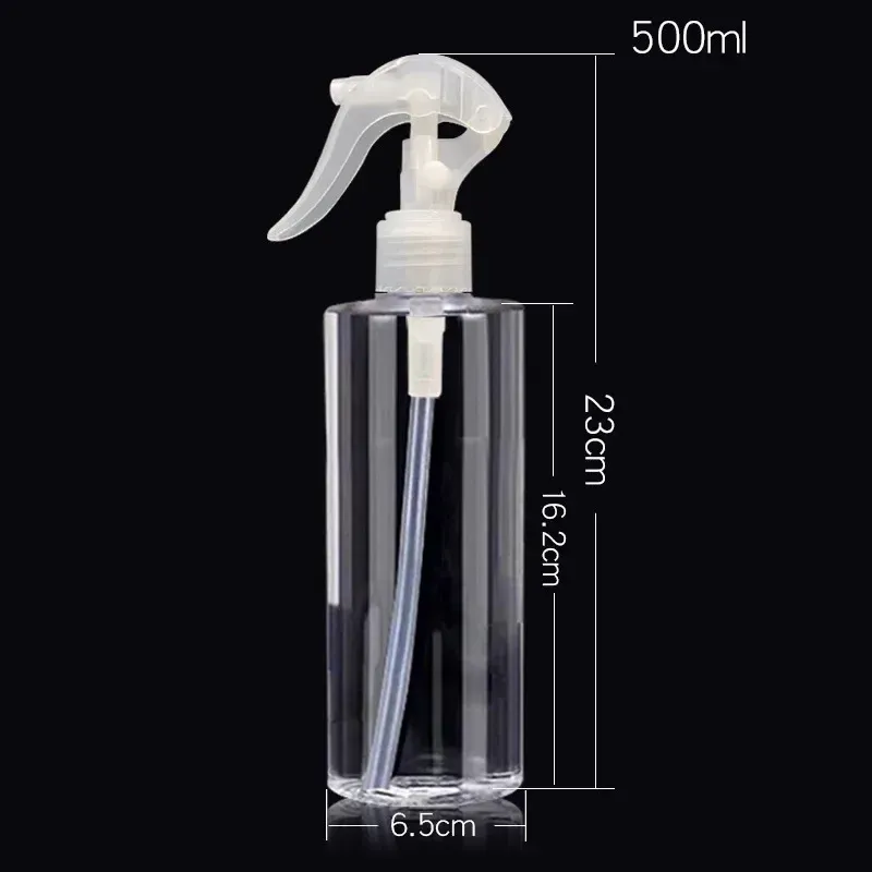 Flacon pulvérisateur vide en plastique (100 ml, 200 ml, 250 ml, 300 ml, 500 ml) avec pompe manuelle, idéal pour la désinfection à l'alcool et les déplacements 11