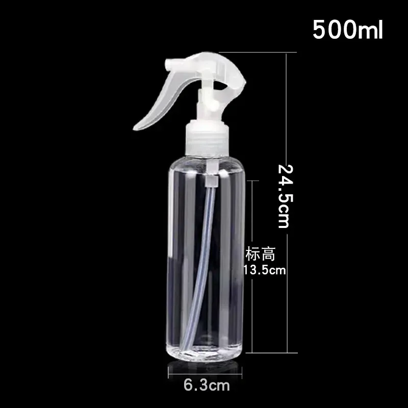 Flacon pulvérisateur vide en plastique (100 ml, 200 ml, 250 ml, 300 ml, 500 ml) avec pompe manuelle, idéal pour la désinfection à l'alcool et les déplacements 8