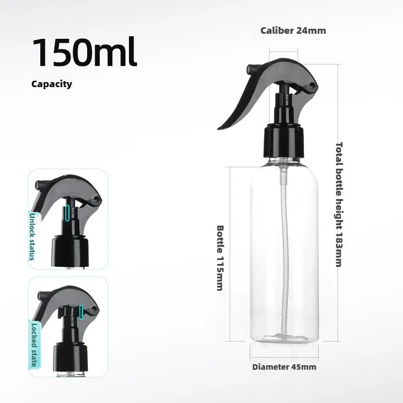 Flacon pulvérisateur vide en plastique (100 ml, 200 ml, 250 ml, 300 ml, 500 ml) avec pompe manuelle, idéal pour la désinfection à l'alcool et les déplacements 15