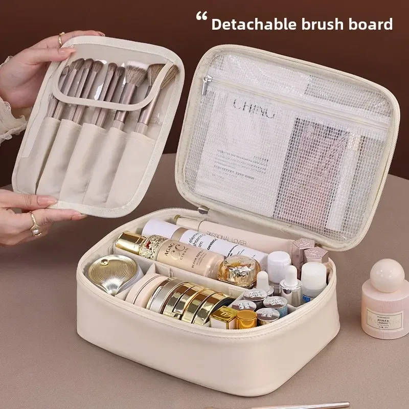 Trousse de toilette de luxe pour femme, grande capacité et portable, organisateur de voyage 3