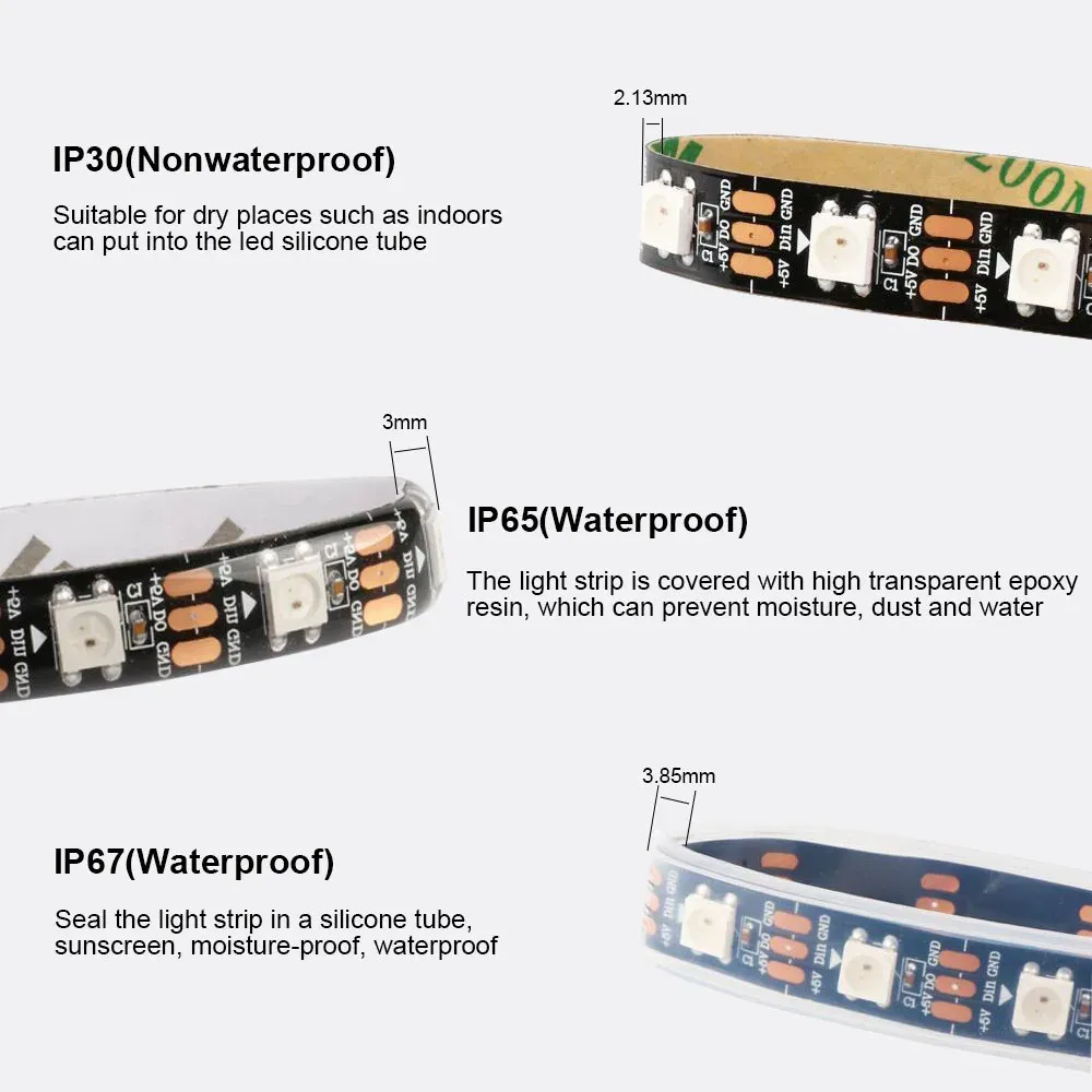 Ruban LED adressable WS2812B, installation