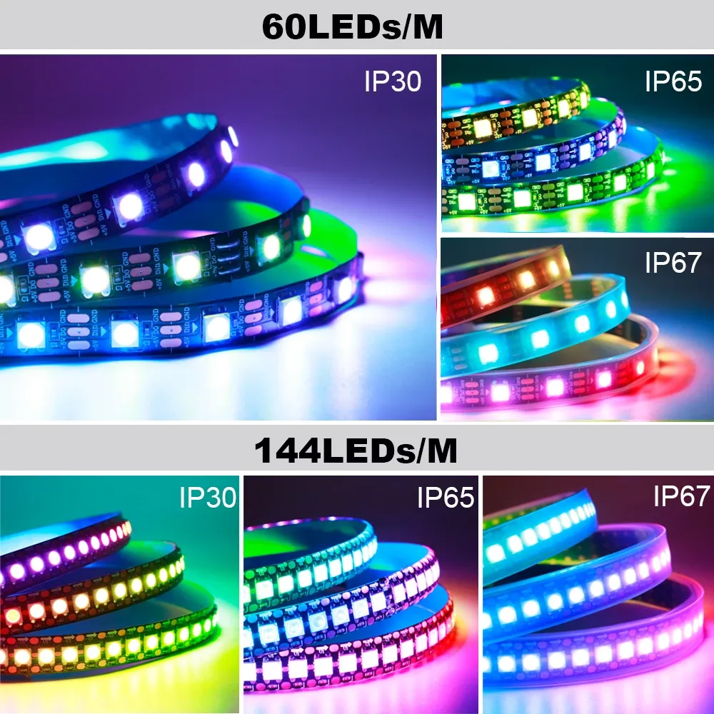 Ruban LED adressable WS2812B, application décorative