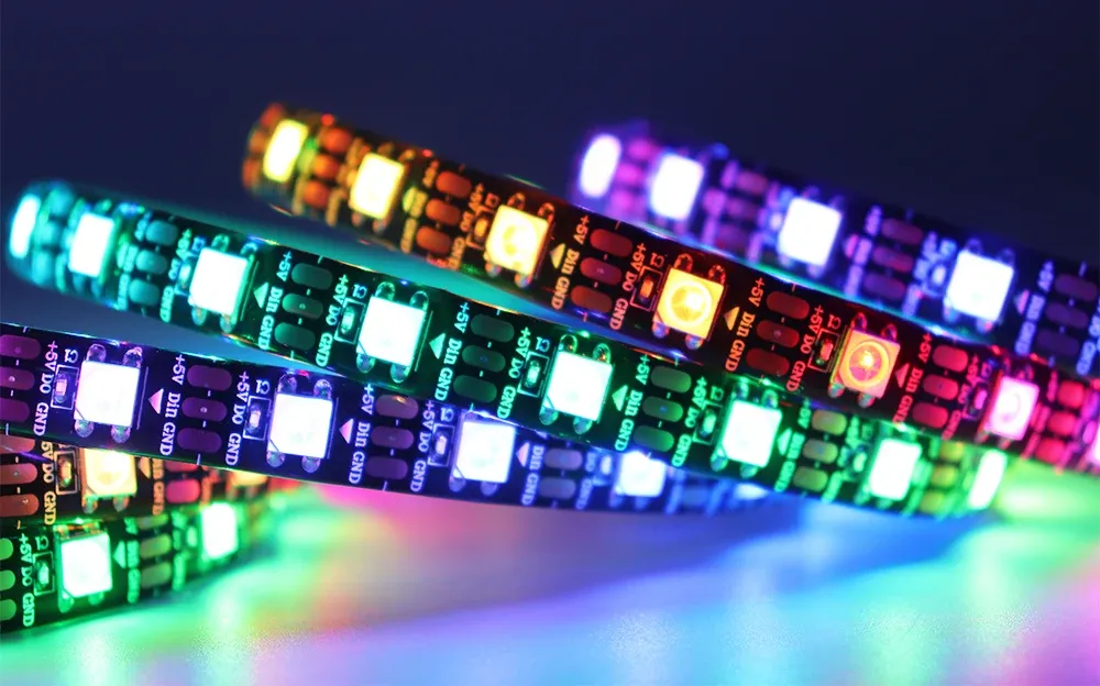 Ruban LED adressable WS2812B, mise en situation