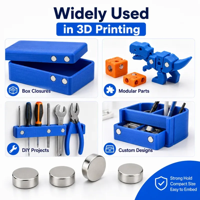 Kit d'outils d'impression 3D avec aimants néodyme N35 ronds 4 x 2 mm pour modèles DIY 4