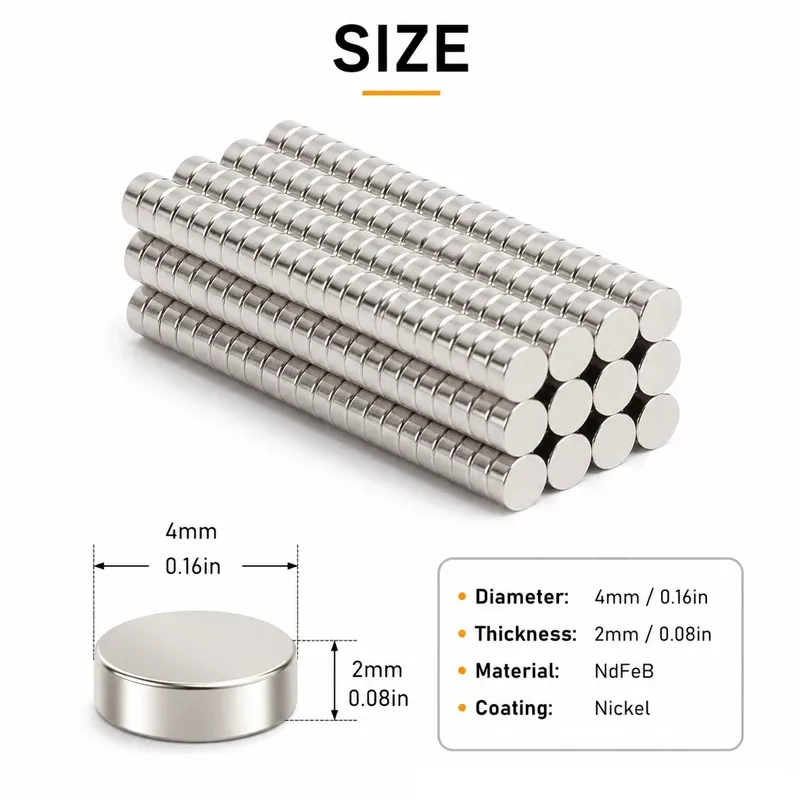 Kit d'outils d'impression 3D avec aimants néodyme N35 ronds 4 x 2 mm pour modèles DIY 6