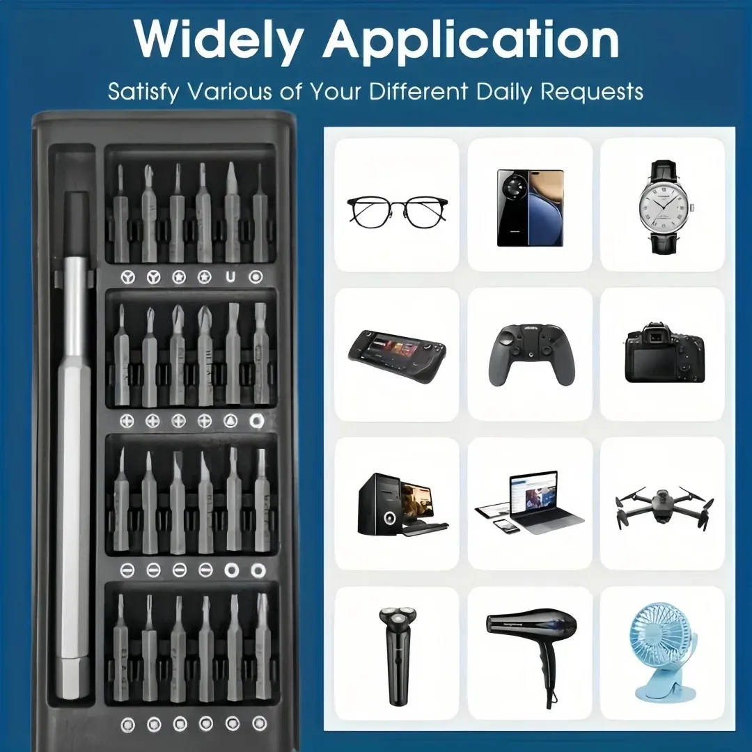 Kit de tournevis de précision 24 en 1 avec boîte de rangement portable et outil de démontage pour appareils électroniques 5