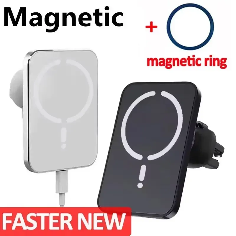 Support de téléphone magnétique sans fil pour grille d'aération de voiture avec chargeur rapide pour iPhone MagSafe 17 16 15 14 13 12 Pro Max