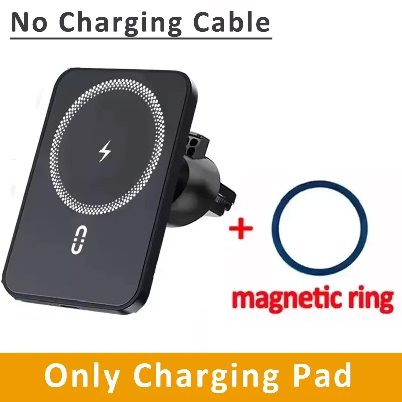 Support de téléphone magnétique sans fil pour grille d'aération de voiture avec chargeur rapide pour iPhone MagSafe 17 16 15 14 13 12 Pro Max 12