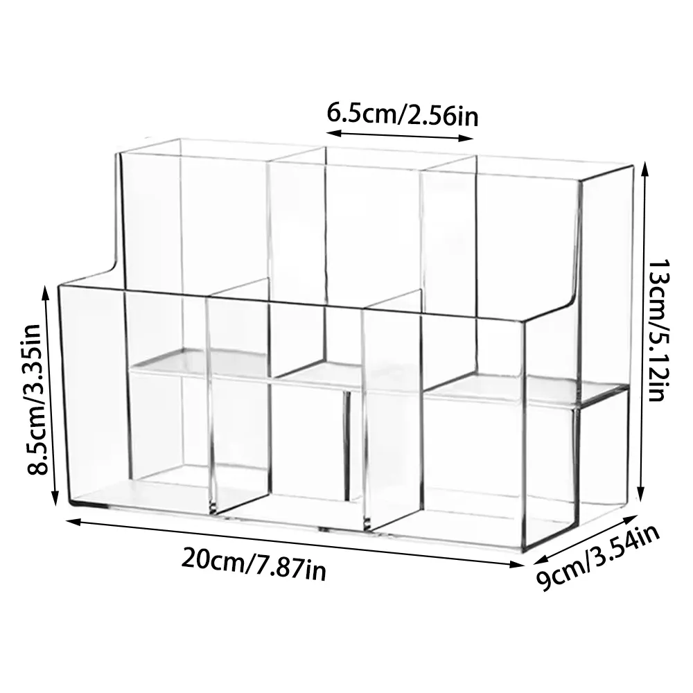 Organisateur de bureau en acrylique, vue d'ensemble au design épuré