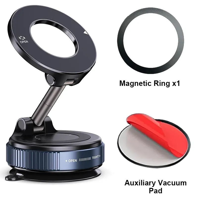 Support magnétique pour téléphone de voiture à ventouse sous vide, rotation à 360° 7