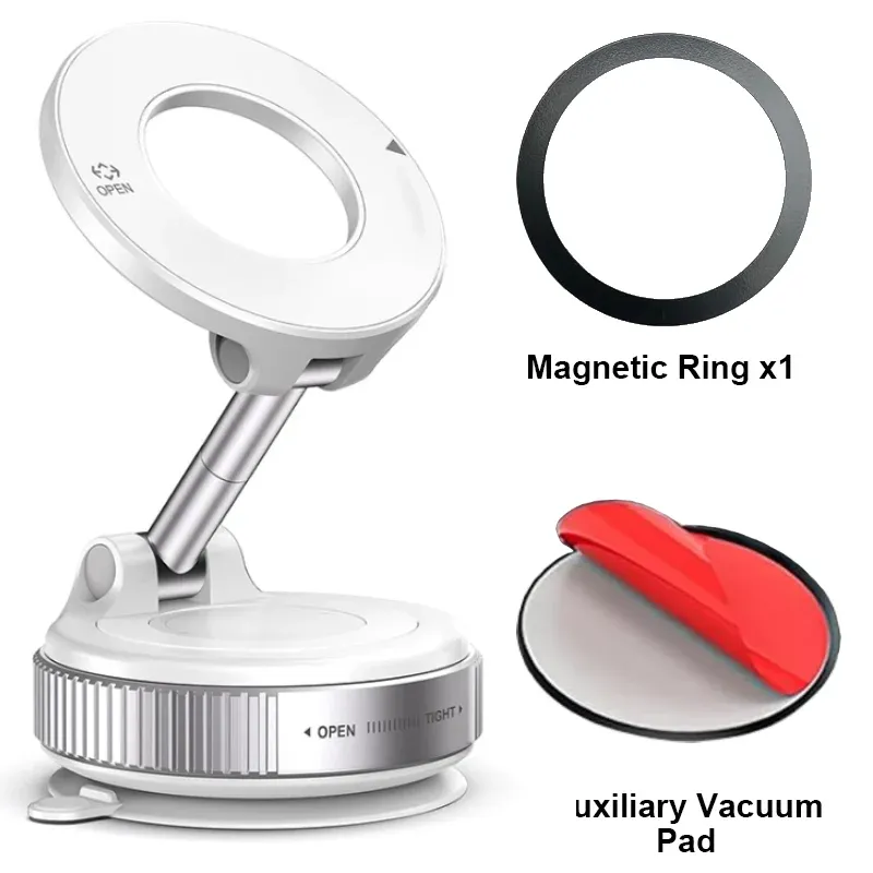 Support magnétique pour téléphone de voiture à ventouse sous vide, rotation à 360° 9