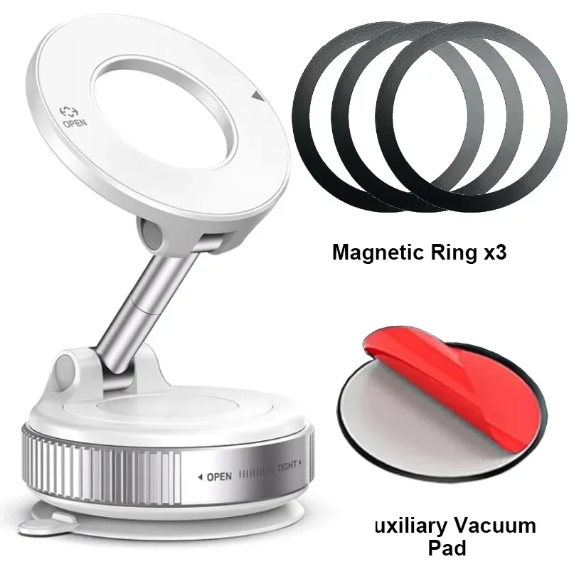 Support magnétique pour téléphone de voiture à ventouse sous vide, rotation à 360° 10