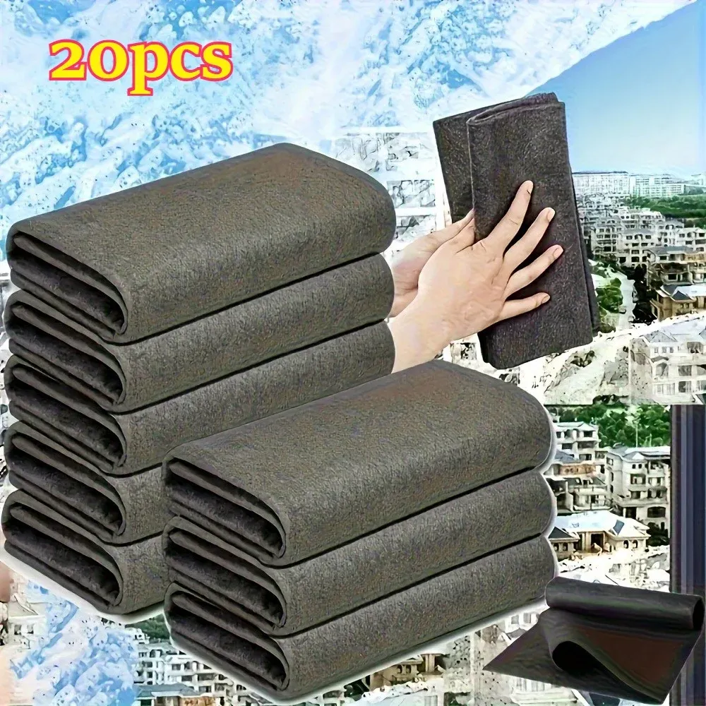 Lot de 20 chiffons en microfibre pour le nettoyage du verre, sans traces, idéaux pour fenêtres, miroirs, cuisine et salle de bain - Image 1