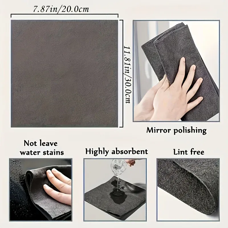 Lot de 20 chiffons en microfibre pour le nettoyage du verre, sans traces, idéaux pour fenêtres, miroirs, cuisine et salle de bain 6