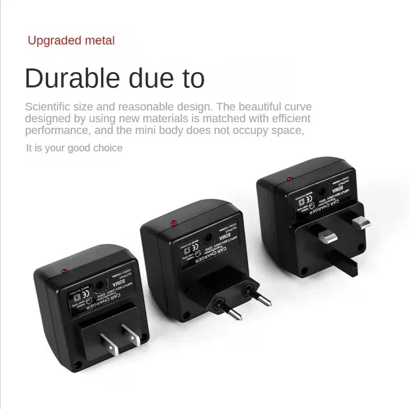 Adaptateur secteur 220 V AC vers 12 V DC avec prise allume-cigare, fiche UE 2
