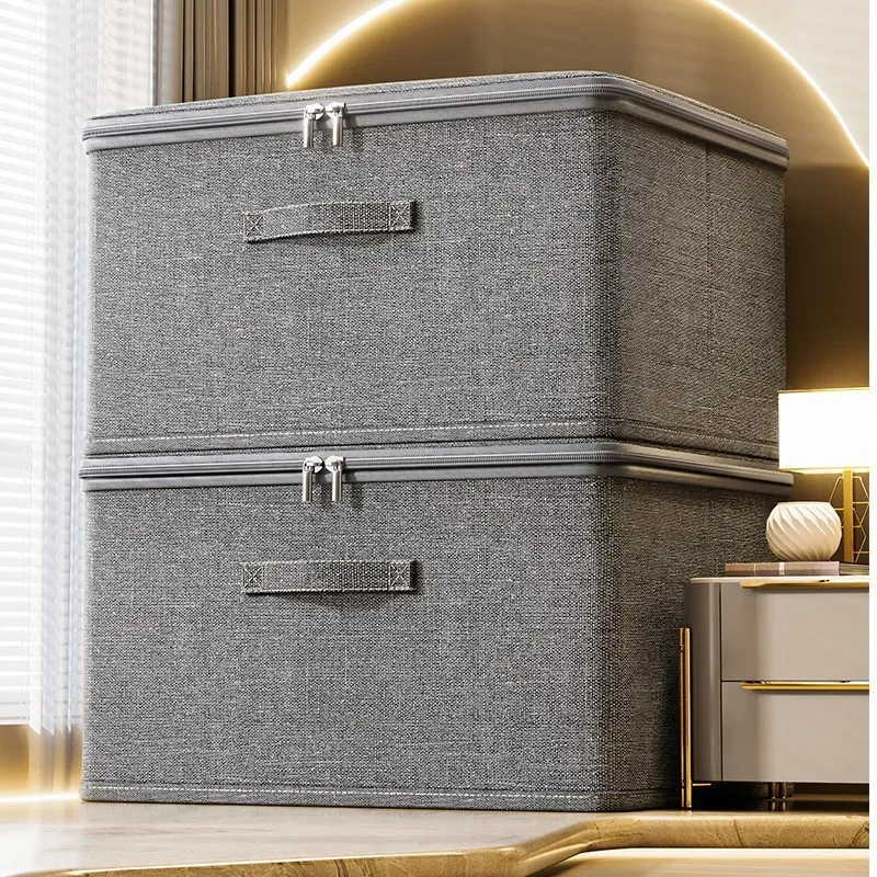 Boîte de rangement pliable, organisateur portable en tissu, conteneur de rangement pliable pour vêtements à roulettes pour l'organisation de la maison, lot de 3 2