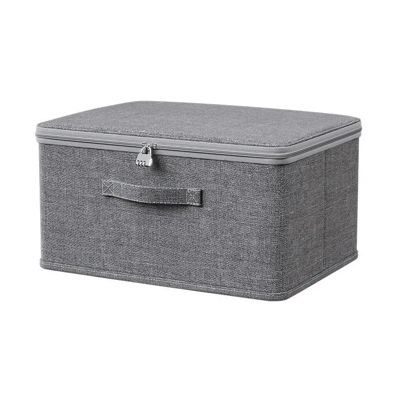 Boîte de rangement pliable, organisateur portable en tissu, conteneur de rangement pliable pour vêtements à roulettes pour l'organisation de la maison, lot de 3 6