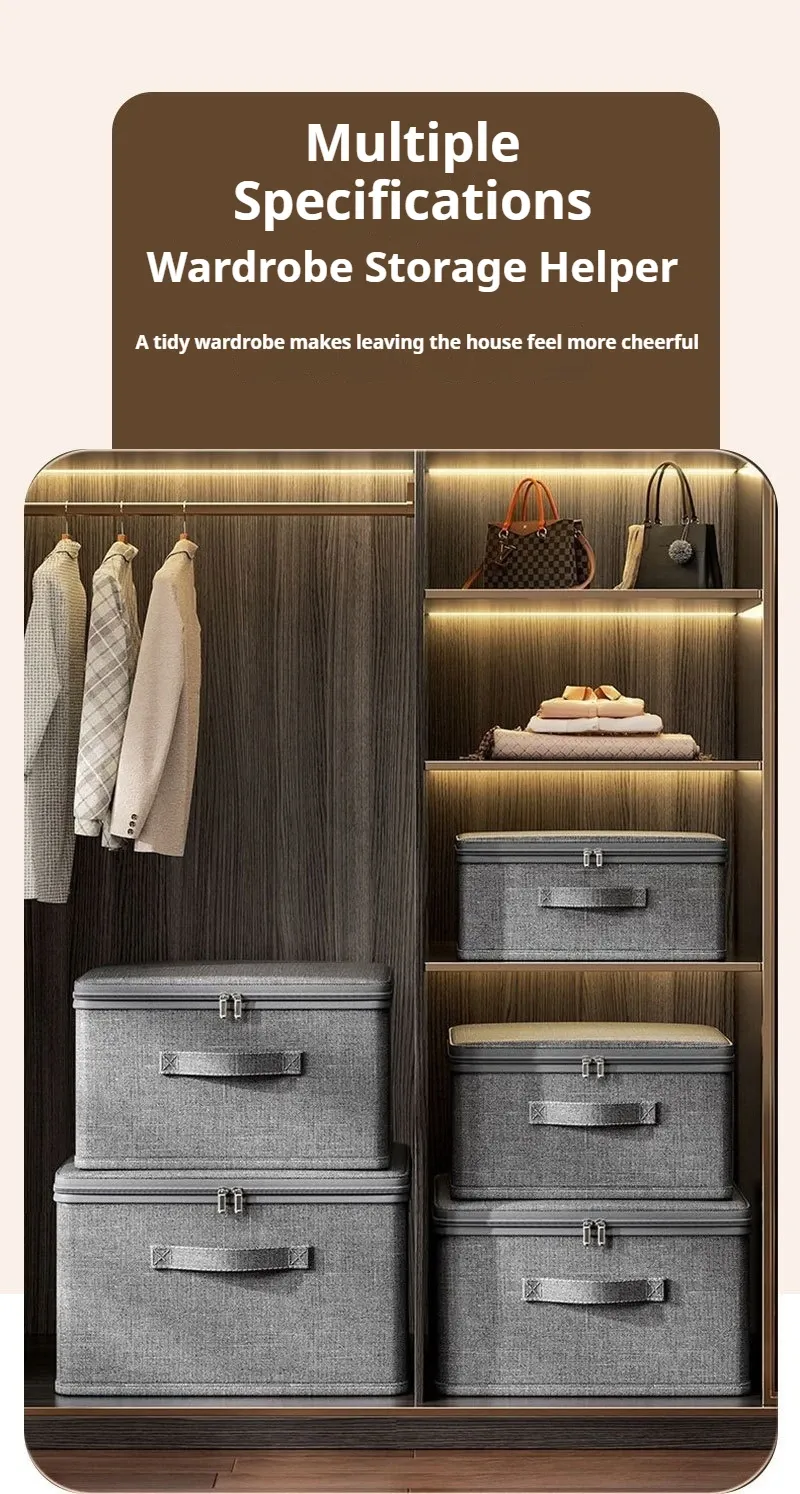 Boîte de rangement pliable en tissu