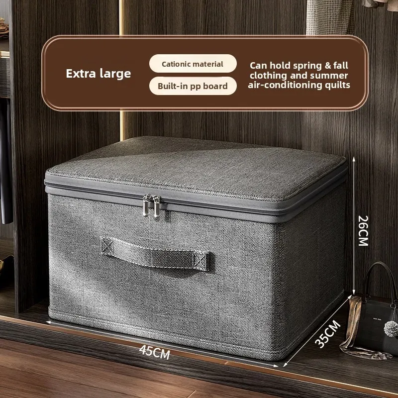 Boîte de rangement pliable, organisateur portable en tissu, conteneur de rangement pliable pour vêtements à roulettes pour l'organisation de la maison, lot de 3 11
