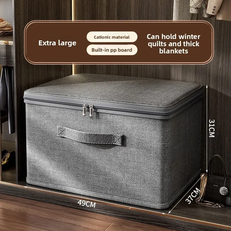 Boîte de rangement pliable, organisateur portable en tissu, conteneur de rangement pliable pour vêtements à roulettes pour l'organisation de la maison, lot de 3 10