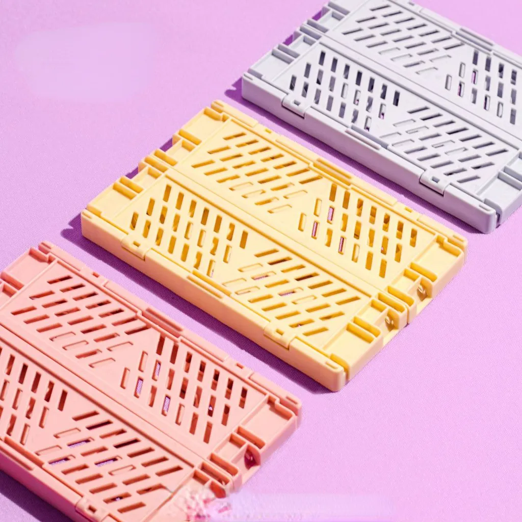 Caisse de rangement pliable en plastique, organisation