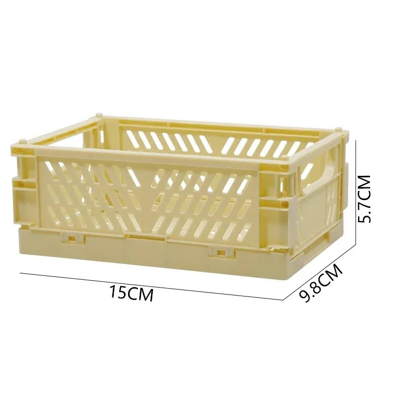 Boîte de rangement pliable en plastique, panier pliable empilable, organisateur portable pour maquillage, bijoux et jouets 25