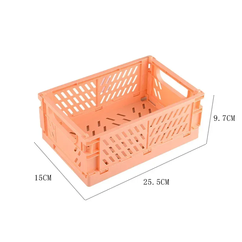 Boîte de rangement pliable en plastique, panier pliable empilable, organisateur portable pour maquillage, bijoux et jouets 27