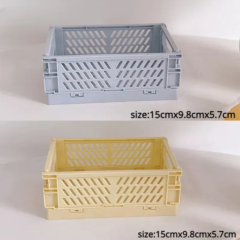 Boîte de rangement pliable en plastique, panier pliable empilable, organisateur portable pour maquillage, bijoux et jouets 22