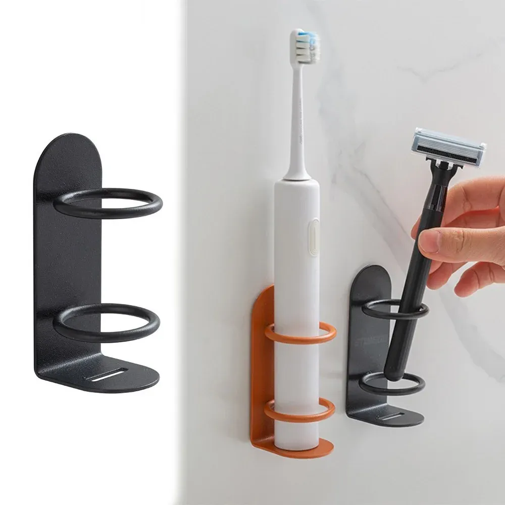 Support mural pour brosse à dents électrique sans perçage, étagère de rangement pour salle de bains