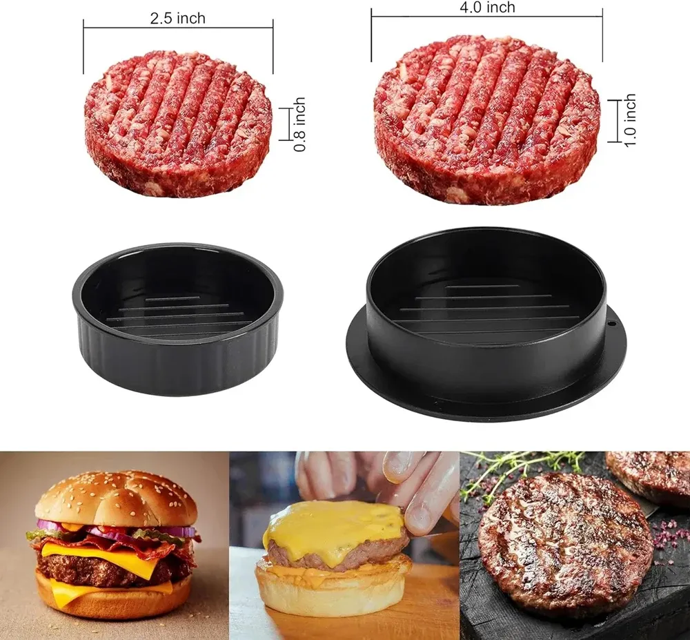 Galettes de viande façonnées avec la presse