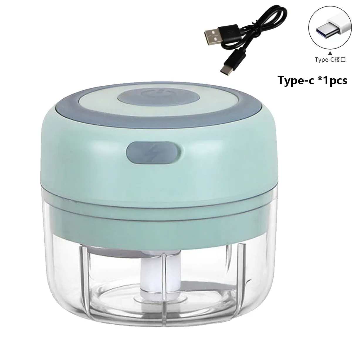 Mini hachoir électrique à ail 100 ml/250 ml, broyeur USB rechargeable avec batterie lithium puissante, hachoir à viande facile 8