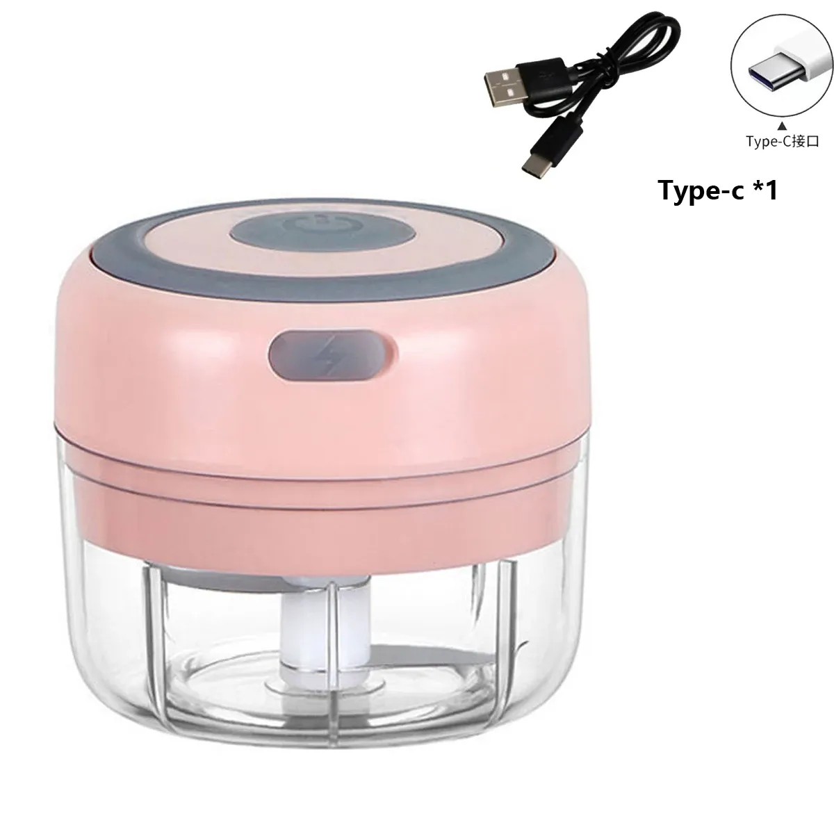 Mini hachoir électrique à ail 100 ml/250 ml, broyeur USB rechargeable avec batterie lithium puissante, hachoir à viande facile 9