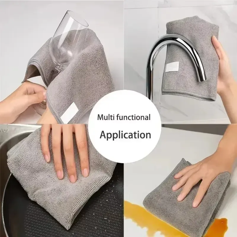 Lot de 5 chiffons en microfibre épais pour vélo, voiture et cuisine 5