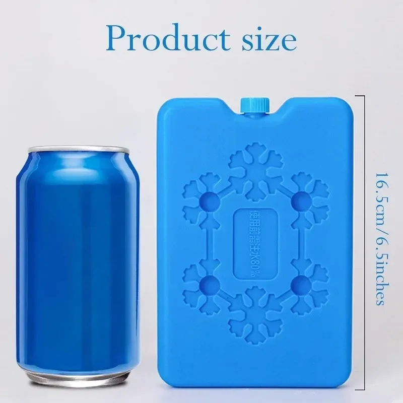 Bloc réfrigérant portable et réutilisable pour congélateur, pack de refroidissement longue durée à remplir d'eau pour la conservation des aliments frais 6