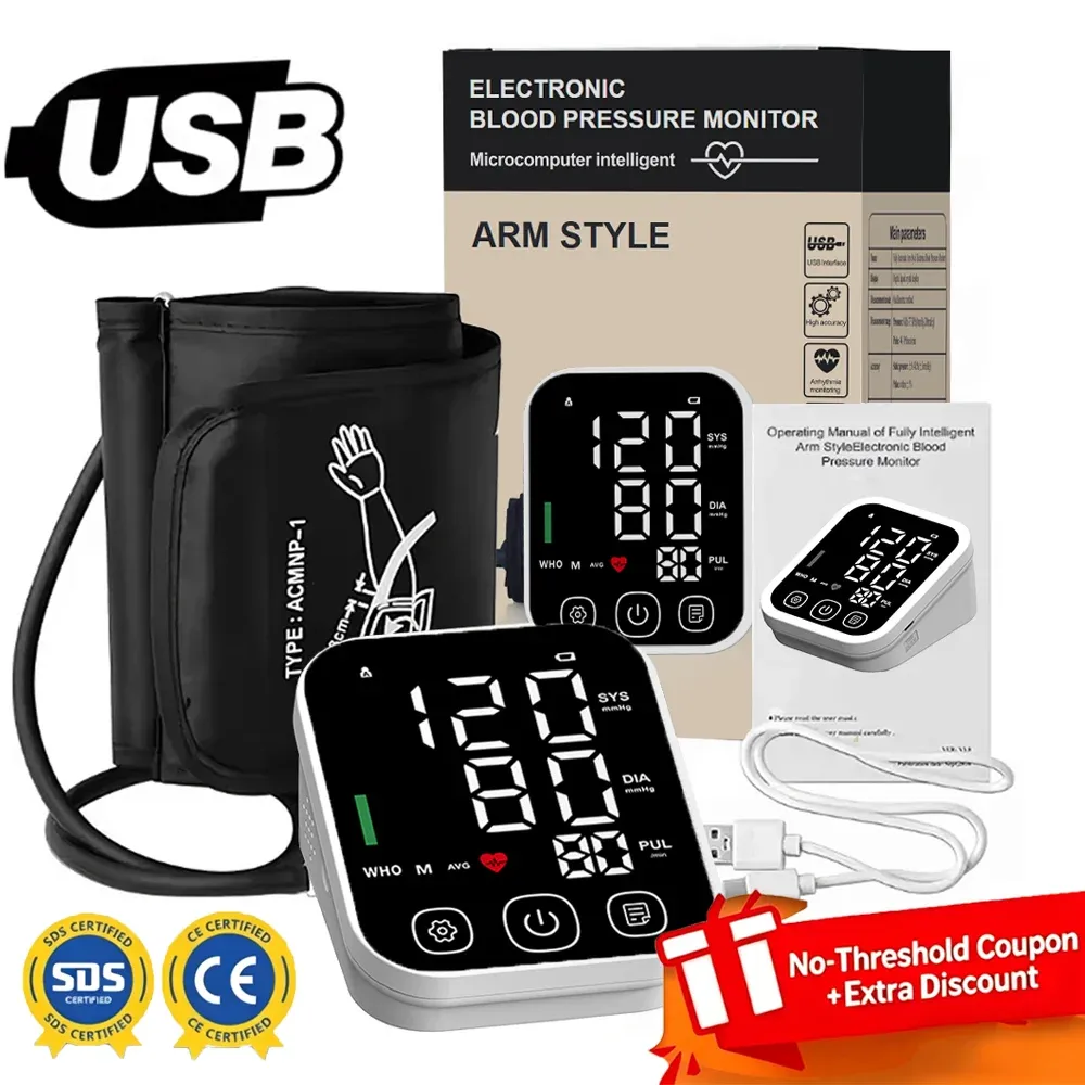 Tensiomètre numérique portable rechargeable pour le bras, avec détection automatique de l'arythmie - Image 1