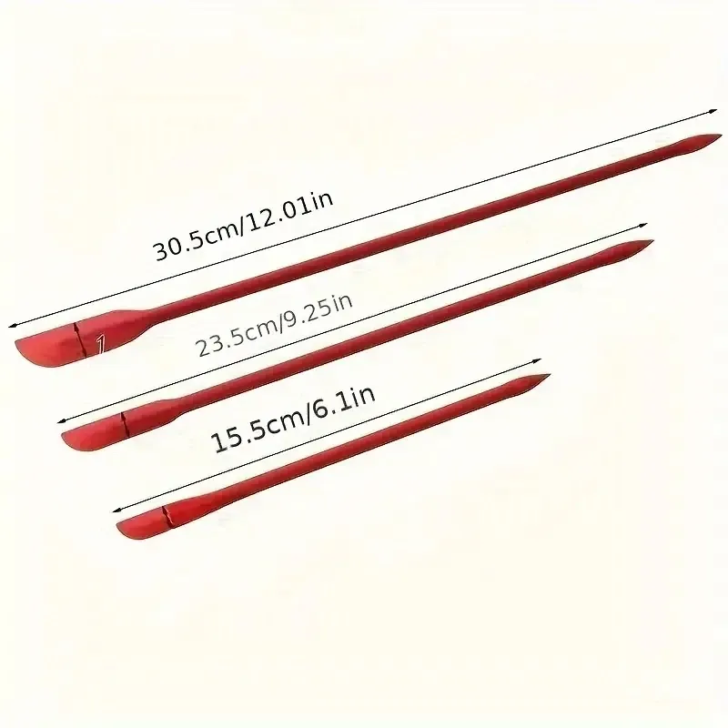 Lot de 3 mini spatules en silicone résistantes à la chaleur, de tailles variées, idéales pour bocaux et bouteilles, pour la cuisine, la pâtisserie et les usages cosmétiques 4