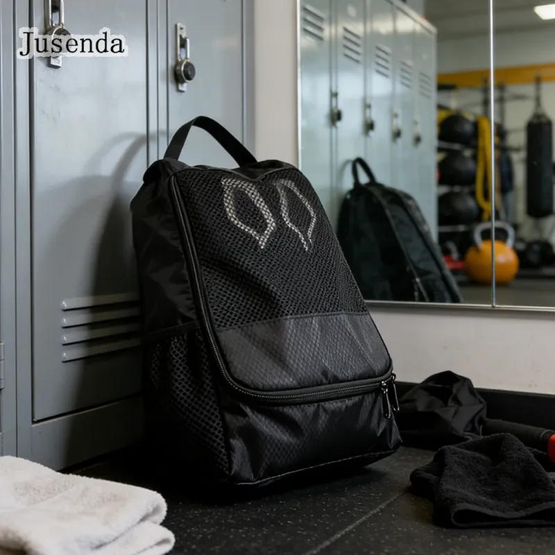 Sac à chaussures de football et de basketball – Organisateur de voyage respirant multicouche avec poignée, étui imperméable en Oxford 3