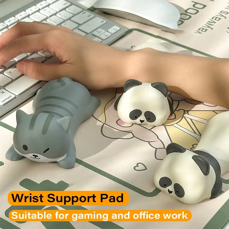 Repose-poignet ergonomique en mousse à mémoire de forme, design animal pour ordinateur de bureau et portable 4
