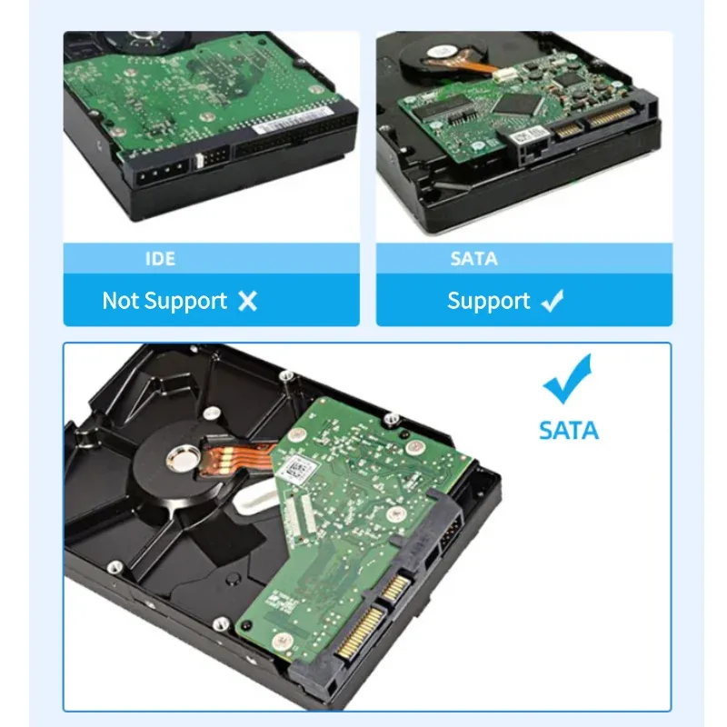 Boîtier HDD 3,5 pouces SATA vers USB 3.0 pour disque dur externe, haute vitesse, compatible PC et portable 6