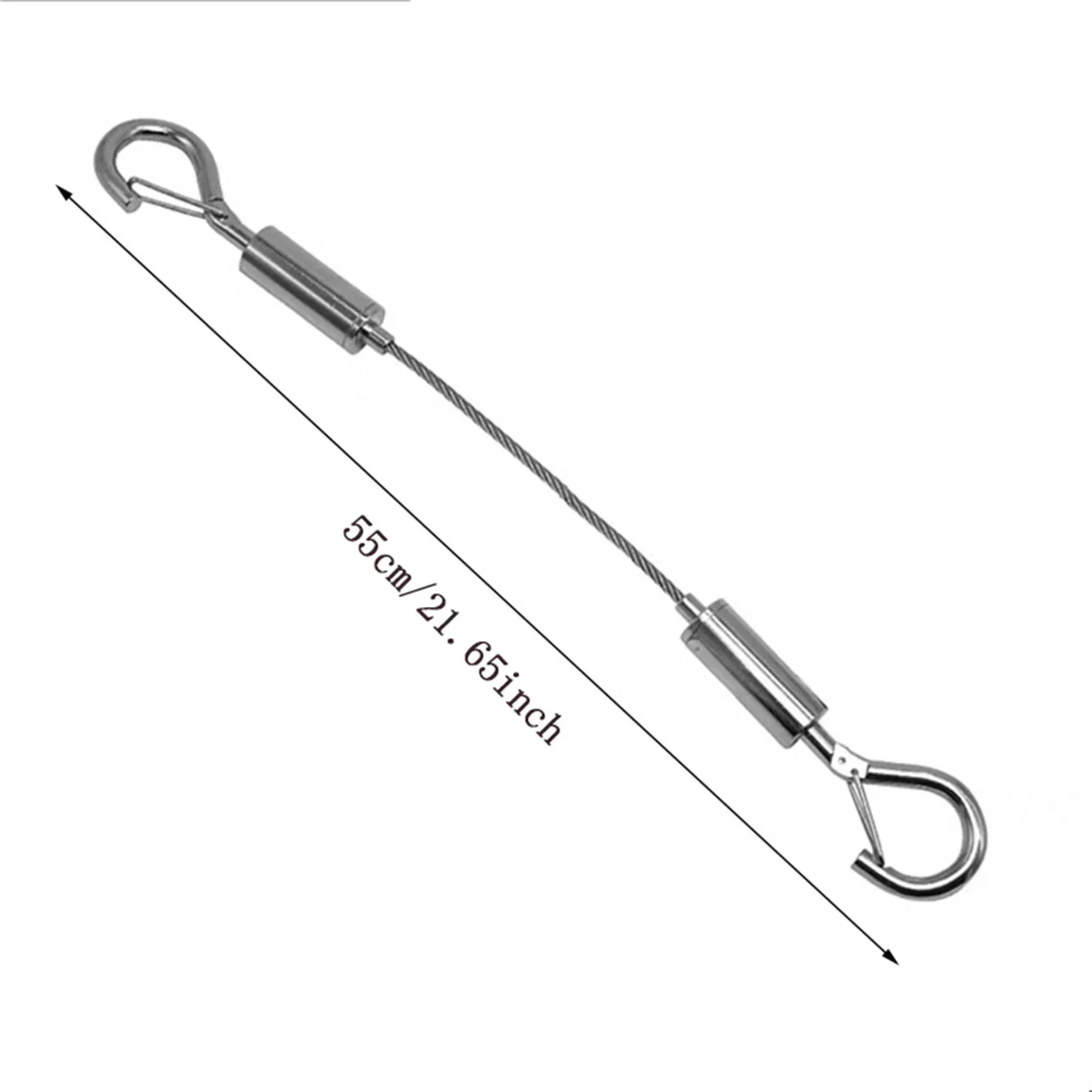 Crochet à ressort réglable pour câble en acier inoxydable, système de suspension pour corde à linge et cadres 11