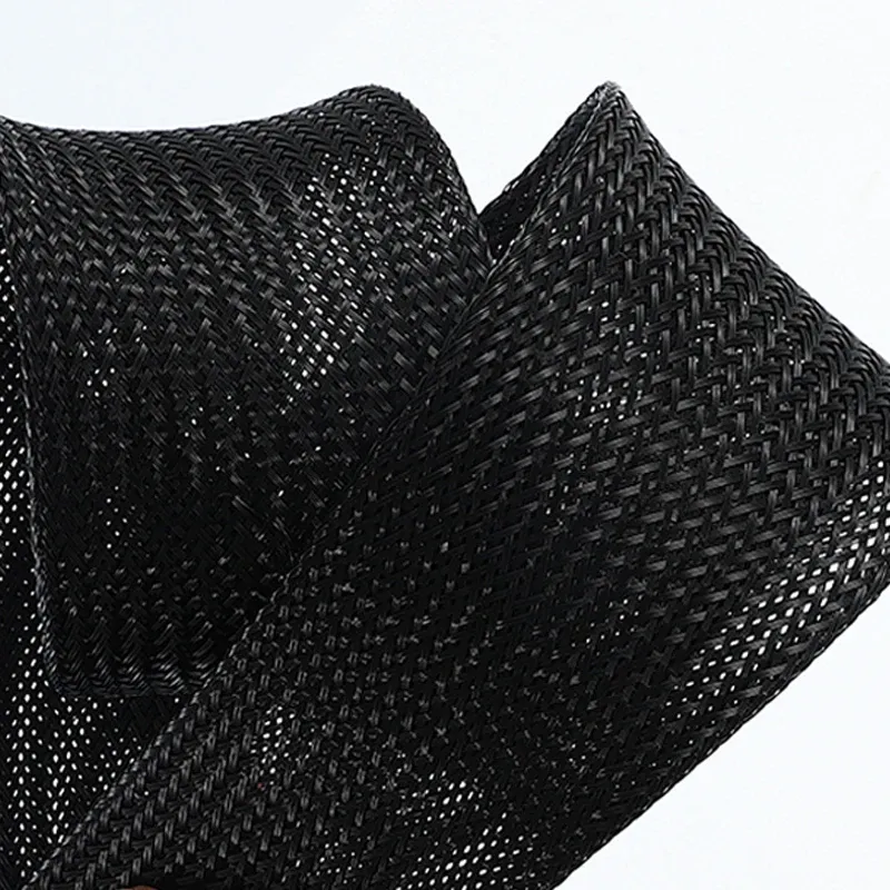 Gaine tressée isolante noire 1/5/10 m, 6/8/10/30 mm, en PET serré pour protection de câbles, tube en nylon ignifuge 3