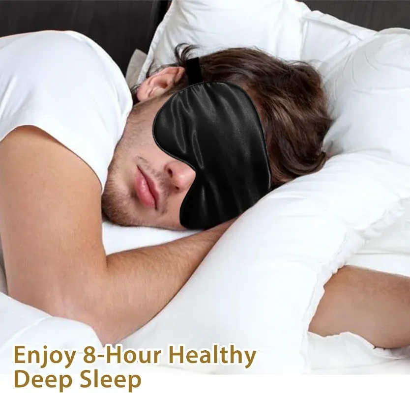 Détail du tissu doux du masque de sommeil