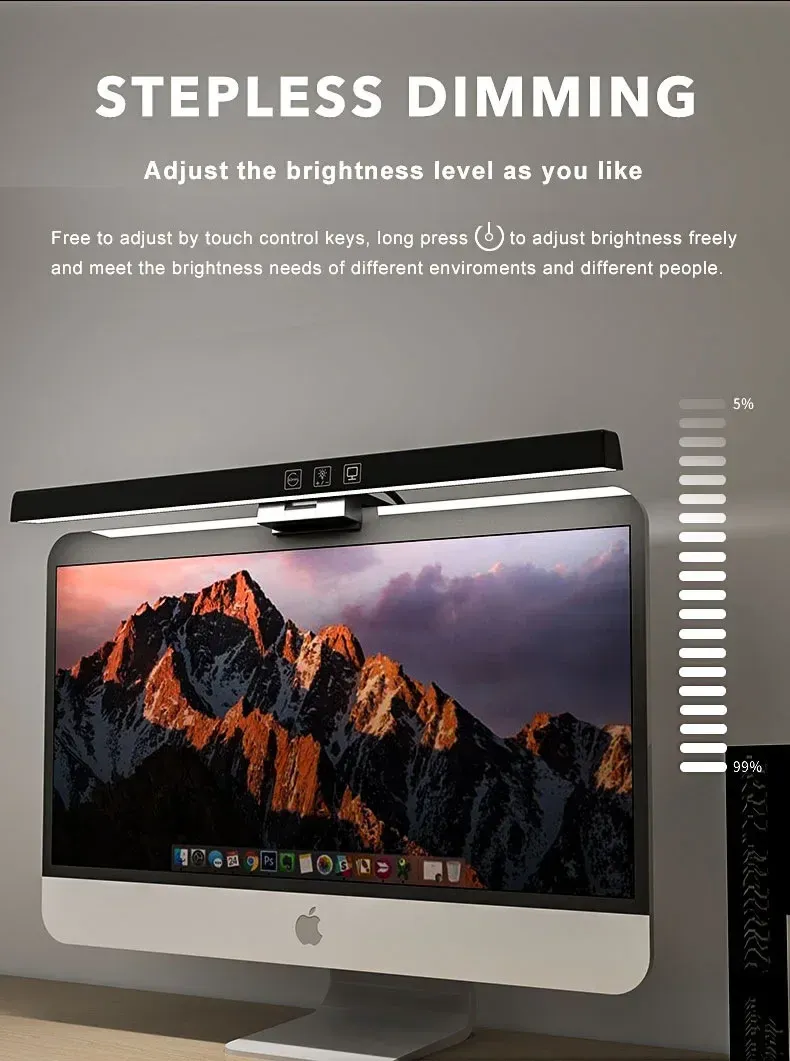 Barre lumineuse pour écran HOMEFISH 50 cm, lampe USB à intensité variable 3
