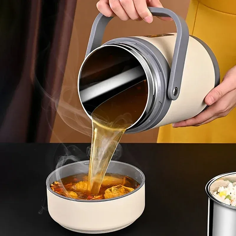 Boîte-repas chauffante électrique USB en acier inoxydable, bento isotherme avec maintien à 65 °C pour le bureau et l'école 5